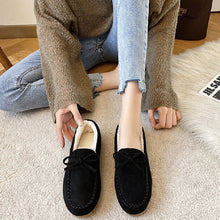 画像をギャラリービューアに読み込む, 5カラーローファーシューズ裏起毛暖かい冬コーデパンプス