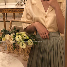 画像をギャラリービューアに読み込む, 光沢感無地シンプルロングスカート