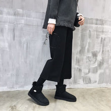 画像をギャラリービューアに読み込む, 秋冬無地カジュアル合わせやすいラシャ着痩せハイウエストパンツ