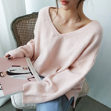 画像をギャラリービューアに読み込む, 3COLORS秋冬Ⅴネックゆるリラックス着痩せ長袖センター