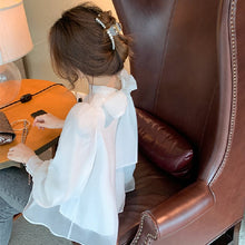 画像をギャラリービューアに読み込む, 後ろボウタイカジュアル無地ブラウストップス