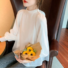 画像をギャラリービューアに読み込む, 後ろボウタイカジュアル無地ブラウストップス