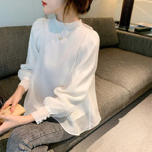 画像をギャラリービューアに読み込む, 後ろボウタイカジュアル無地ブラウストップス