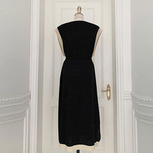 画像をギャラリービューアに読み込む, ニット2スタイル無袖ワンピースベルト付きエレガントワンピースカーディガン