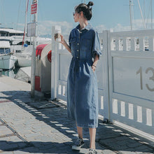 画像をギャラリービューアに読み込む, デニムハイウエストデートワンピース