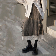 画像をギャラリービューアに読み込む, ストラップ重ね風ミモレスカート