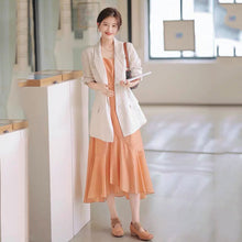 画像をギャラリービューアに読み込む, カジュアルブレザー&キャミワンピースセットアップ優雅コーデデート