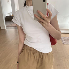 画像をギャラリービューアに読み込む, フレンチ袖日常無地Tシャツコーデしやすい万能トップス