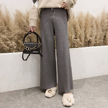 画像をギャラリービューアに読み込む, 3COLORS初秋新品ハイウエスト無地合わせやすいニットパンツ