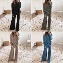 画像をギャラリービューアに読み込む, ボートネックカジュアルトップス&カジュアルパンツセットアップ