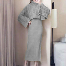 画像をギャラリービューアに読み込む, 【カラー追加】7カラー選択編りセーター&無地ニットワンピースセットアップ