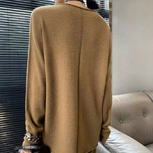 画像をギャラリービューアに読み込む, 組み合わせやすい無地ニットトップス&ロングパンツセットアップ