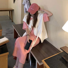 画像をギャラリービューアに読み込む, けだるい風ベスト&半袖カジュアルワンピースセットアップ