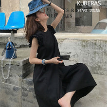 画像をギャラリービューアに読み込む, フリル裾無袖オールインワン無地シンプルジャンプスーツオールインワン