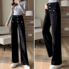 画像をギャラリービューアに読み込む, コーデュロイストライプハイウエストガウチョカジュアルパンツ