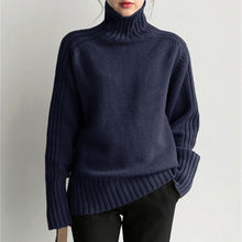 画像をギャラリービューアに読み込む, 6カラー秋冬レトロシンプル無地スクエアネック長袖セーター