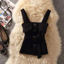 画像をギャラリービューアに読み込む, 無袖ベストアウター&無地ニットセータートップス&無地コーデしやすいスカートセットアップ