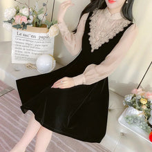 画像をギャラリービューアに読み込む, 重ね風レース花柄切替デートワンピース