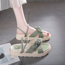 画像をギャラリービューアに読み込む, リボン付きストラップシンプルサンダルシューズ