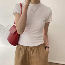 画像をギャラリービューアに読み込む, フレンチ袖日常無地Tシャツコーデしやすい万能トップス