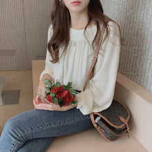 画像をギャラリービューアに読み込む, 無地ドレープカジュアルブラウストップス