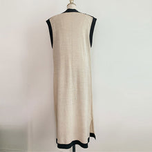 画像をギャラリービューアに読み込む, ニット2スタイル無袖ワンピースベルト付きエレガントワンピースカーディガン