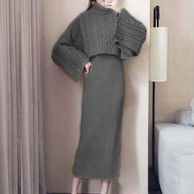 画像をギャラリービューアに読み込む, 【カラー追加】7カラー選択編りセーター&無地ニットワンピースセットアップ