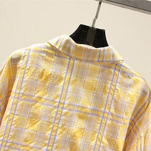 画像をギャラリービューアに読み込む, 夏新作ゆったりチェック柄カーディガンカジュアルアウター日焼け止め
