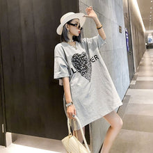 画像をギャラリービューアに読み込む, スパンコール付きデザイン感チュールフリル付きレデイースファッションコーデしやすいTシャツワンピーストップス