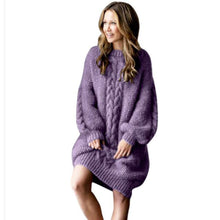 画像をギャラリービューアに読み込む, 韓国ファッション 着痩せレディースファッションゆとり ニットワンピース