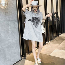 画像をギャラリービューアに読み込む, スパンコール付きデザイン感チュールフリル付きレデイースファッションコーデしやすいTシャツワンピーストップス