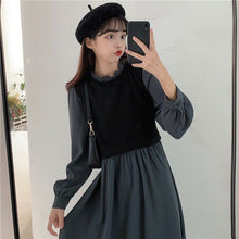 画像をギャラリービューアに読み込む, 重ね風フリル裾ボウタイデートワンピース