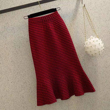 画像をギャラリービューアに読み込む, レデイースファッションチェック柄コーデしやすい着痩せ効果ハイウエストスカート