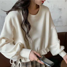 画像をギャラリービューアに読み込む, INS流行大人可愛いファッション無地長袖合わせやすいゆったりパーカートップス