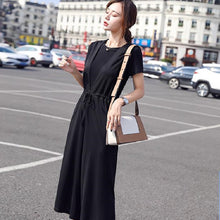 画像をギャラリービューアに読み込む, 無地気質半袖Tシャツ・ブラウス&ブラック無地オールインワンサロペット