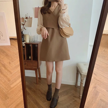 画像をギャラリービューアに読み込む, 大人可愛いVネックカシュクールエレガント着痩せ切り替えデートワンピース