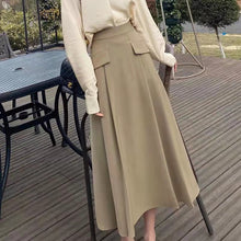 画像をギャラリービューアに読み込む, INS大流行無地コーデしやすいハイウエストロングスカートプリーツスカート