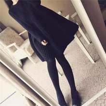 画像をギャラリービューアに読み込む, 韓国風ファッション無地ゆったり着痩せ効果ニットカジュアルAラインワンピース