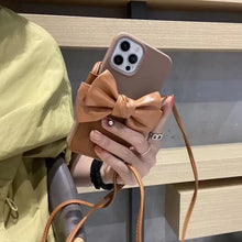 画像をギャラリービューアに読み込む, 蝶結び付き無地気質デザイン感レデイースファッション電話ケース