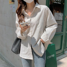画像をギャラリービューアに読み込む, ストライプ柄ブラウス&ニットベストセットアップ
