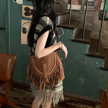 画像をギャラリービューアに読み込む, ニットタッセル配色切替ノースリーブベストワンピース