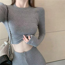 画像をギャラリービューアに読み込む, 美シルエットショートトップス&ハイウエストカジュアルパンツセットアップ