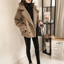 画像をギャラリービューアに読み込む, 韓国秋冬厚手3カラー切り替え折り襟合わせやすいジャケット