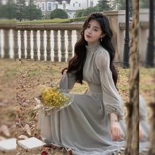 画像をギャラリービューアに読み込む, パフスリープリボンシースルー袖デートワンピース