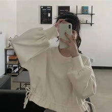 画像をギャラリービューアに読み込む, INS流行大人可愛いファッション無地長袖合わせやすいゆったりパーカートップス