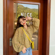 画像をギャラリービューアに読み込む, 花柄小柄シースルーシャツ・ブラウス