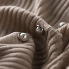 画像をギャラリービューアに読み込む, 気質アップストライプボタン付きニットワンピースデートワンピース