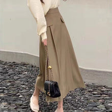 画像をギャラリービューアに読み込む, INS大流行無地コーデしやすいハイウエストロングスカートプリーツスカート