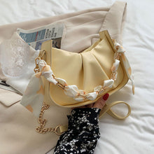 画像をギャラリービューアに読み込む, 3カラースカーフ付きチーンアンダーアームワンショルダーバッグ