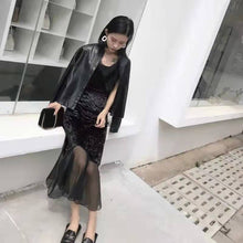 画像をギャラリービューアに読み込む, 花柄切り替えデザインコーデしやすいロングハイウエストマーメイドスカート